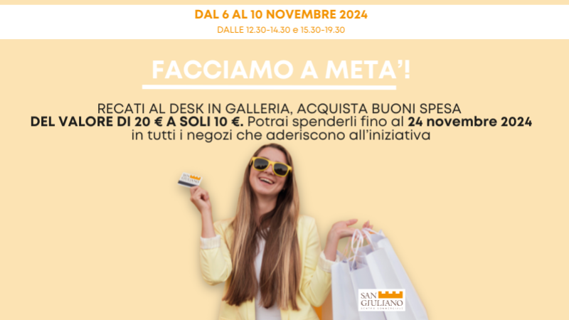 Facciamo di nuovo a metà?!